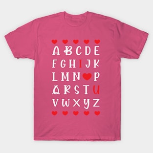 I love you alphabet T-Shirt
